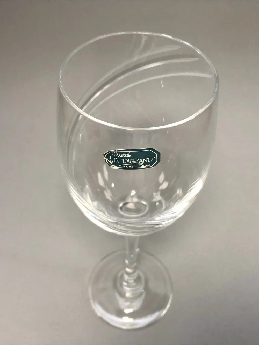 Cristal D’Arques - Durand Farandole Water Goblet, Swirl Design Set of 2